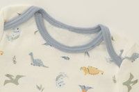 Ensemble 3 pièces de bodys respirants à manches longues style anglais pour bébés, barboteuses triangulaires à motifs de dessins animés pour nouveau-nés garçons et filles – Collection été chaude