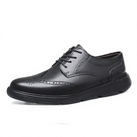 Chaussures décontractées en cuir véritable pour hommes, semelle souple, antidérapantes, respirantes, style britannique, à lacets, solides, grande taille 45-50