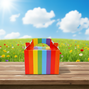 Solution d'emballage personnalisée pour pâtisseries, boîtes à cupcakes en papier personnalisées avec fenêtre en plastique transparent, boîte de boulangerie avec poignées - Product Image 3