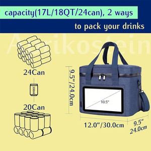 24 Can Leakproof Travel Beer Cold Thermal Bags Beach Summer Picnic Collapsible Custom Soft Cooler Insulated Bag - Product Image 2