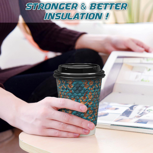 Gobelet en papier PLA de 14oz 20oz avec logo de conception personnalisée gobelet en papier blanc jetable Kraft biologique double couche tactile double paroi avec couvercle - Product Image 2