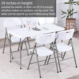 Fold In Half Heavy Duty Utility Foldable <strong>Table</strong> Party Dining <strong>Folding</strong> <strong>Card</strong> - Product Image 2