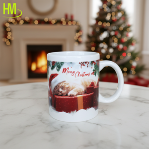 Nouvelle Tasse de Voyage <span class=keywords><strong>en</strong></span> Céramique Noël 2026 avec Motif Chat et <span class=keywords><strong>Chien</strong></span> 11oz, Compatible Micro-ondes et Lave-vaisselle, Style <span class=keywords><strong>Vintage</strong></span> - Product Image 1