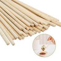 Vente en gros d'usine, baguettes en bambou rondes personnalisées en vrac, baguettes jetables de 20 cm