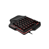 Clavier de jeu mécanique filaire rétro-éclairé rvb, utilisable avec une main, pour gamer professionnel, 1 pièce