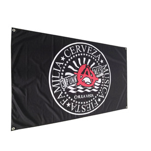 Bannière en tissu 250g polyester matériel colorant impression par sublimation <span class=keywords><strong>slogan</strong></span> personnalisé bannière en tissu polyester soie intérieure/extérieure - Product Image 5