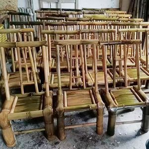 <b>Bamboo</b> Garden Set Tea <b>Table</b> And Chairs Outdoor Furniture Solid Wood 4 Seater Courtyard Leisure Set - Product Image 4