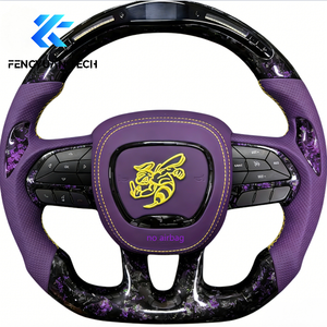 Volant en fibre de carbone OEM avec affichage chauffant et LED pour Dodge Ram Charger SRT Challenger Hellcat (sans airbag) - Product Image 2