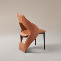 Chaise de salle à manger moderne de luxe léger, portable et durable en cuir PU, au design simple et confortable pour la maison, les restaurants et les hôtels