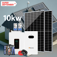Komplettes Solarstromsystem 10kW Hybrid-Solaranlagen-Set LiFePO4-Batteriespeicher Monokristallines Panel MPPT Komplettset für Zuhause ESS