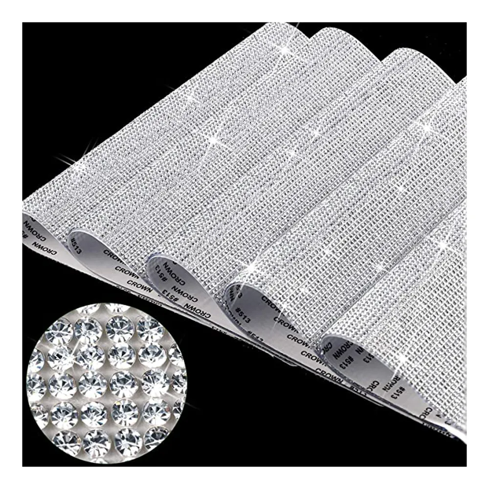 Amazon Sticker Rhinestone Sheets DIY CAR Decoration Hot Sale Shiny Rhinestone Bling Self-adhesive Glitter Crystal Free 2 Sheets