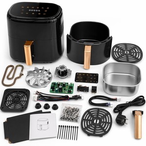 SKD/CKD Modern Plastic Touch Screen LCD PTFE Non-Stick Multi-function Household Air Fryer Oil-free Bread <b>Toaster</b> KA03004 - Product Image 1