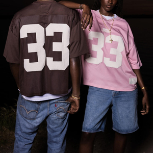 <span class=keywords><strong>Camiseta</strong></span> Deportiva Personalizada para Hombre, Cuello en V, Secado Rápido, Tejido Grueso, Estampado de Malla, para Fútbol, Béisbol, <span class=keywords><strong>Baloncesto</strong></span> - Product Image 3