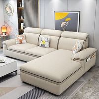 Sofá de tela para sala de estar, nuevo, sencillo, moderno, con tecnología de tela, sillón Guifei, sofá combinado de tamaño grande, popular en internet.