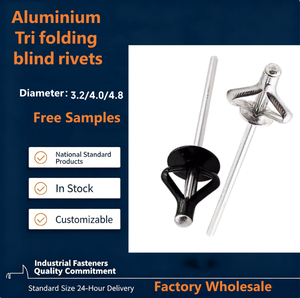 Rivets à tête fleurie en aluminium OEM, type peel, à trois têtes, fixations, rivets aveugles en aluminium à trois volets, 3/16 5/32 - Product Image 1