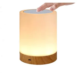 Vente en gros BT Speaker Lampe portable sans fil haut-parleur USB TF AUX FM Led Couleurs contrôle tactile RGB lampe intelligente avec haut-parleur - Product Image 6