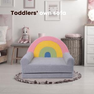 Canapé convertible 2 en 1 personnalisé en usine, canapé-lit pour tout-petits, design arc-en-ciel, canapé pour enfants pour salon, salle de jeux, chambre à coucher - Product Image 5