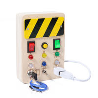 Jouet éducatif Montessori, activité scientifique, jouet pour enfants, en bois écologique, portable, voyage, interrupteur à lumière LED, planche d'activités