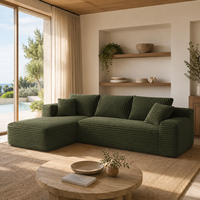 Sofá Cama de Terciopelo Marrón de 2 Plazas con Espuma Viscoelástica Comprimida, Precio de Fábrica, Gran Venta