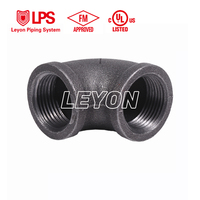 Raccords de tuyauterie en fonte malléable pour système de protection incendie FM UL, coudes à 90 degrés pour système de sprinklers