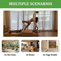 Cama de Pilates de Alta Calidad, Multifuncional, Ajustable y Telescópica, Fabricada en Madera de Arce, para Uso Comercial en Estudios de Salud y Bienestar