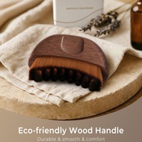 Peigne de massage en bois massif foncé, brosse douce dégradée pour cheveux, réduit les gonflements, massage du dos, applicateur double écran solaire, spa à domicile