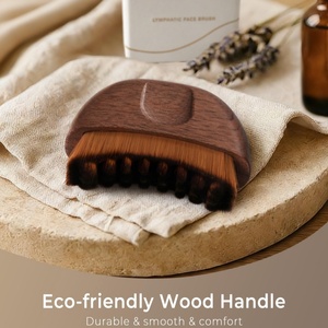 Peigne <span class=keywords><strong>de</strong></span> massage en bois massif foncé, brosse douce dégradée pour cheveux, réduit les gonflements, massage du dos, applicateur double écran <span class=keywords><strong>solaire</strong></span>, spa à domicile - Product Image 3