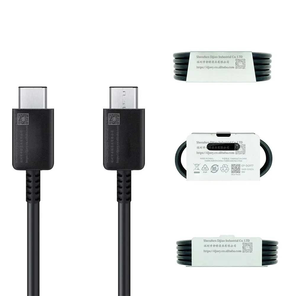 Kabel Pengisi Daya Cepat 3A Asli Grosir Kabel USB Tipe-c Ke Tipe C Kabel Data USB Jumlah Besar