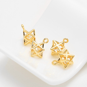 Grosir Mode Merkaba Perhiasan Seng Aloi Logam Sepuh Emas Liontin Merkaba - Product Image 3