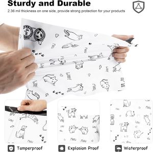 Bolsas de Envío de Polietileno Resistentes y Personalizables para Ropa, Pequeñas Empresas, Autosellables, Reutilizables, con Impresión Personalizada - Product Image 5