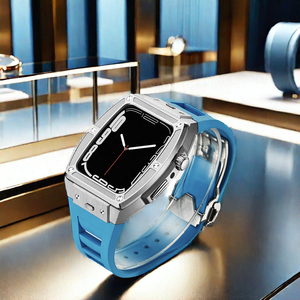 Cassa in Metallo di Lusso con Logo Personalizzato, Alta Qualità in Acciaio Inossidabile 316L per <span class=keywords><strong>Apple</strong></span> <span class=keywords><strong>Watch</strong></span> Serie 6 <span class=keywords><strong>7</strong></span> 8 9 - Product Image 4