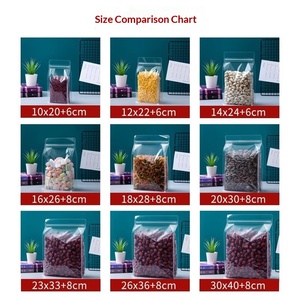 Bolsas <span class=keywords><strong>de</strong></span> Embalaje <span class=keywords><strong>de</strong></span> Alimentos Transparentes, Selladas, <span class=keywords><strong>de</strong></span> Ocho Lados, Reutilizables, Universales para Granos Integrales, <span class=keywords><strong>Cereales</strong></span>, Té y Regalos - Product Image 2