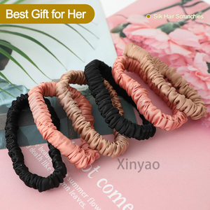 Elastici <span class=keywords><strong>per</strong></span> Capelli Sottili in Raso di Seta di Alta Qualità con Logo Personalizzato, Scrunchie Multiuso <span class=keywords><strong>per</strong></span> <span class=keywords><strong>Donne</strong></span>, Accessori <span class=keywords><strong>per</strong></span> lo Styling e la Cura dei Capelli - Product Image 5