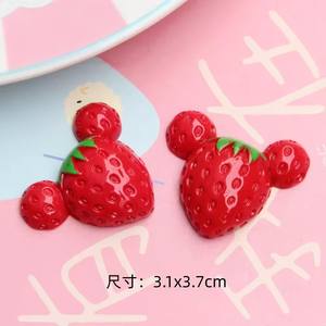 Venta al por mayor <span class=keywords><strong>de</strong></span> dibujos animados miniatura <span class=keywords><strong>de</strong></span> resina pan comida DIY funda <span class=keywords><strong>de</strong></span> teléfono accesorios crema pegamento horquilla encanto-Fresa Mickey <span class=keywords><strong>Minnie</strong></span> Donut - Product Image 3