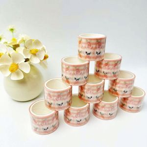 Cintas Adhesivas Decorativas de Papel Washi con Diseño Floral Kawaii y Estilo Moderno - Product Image 3