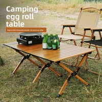 Table pliante d'extérieur en alliage d'aluminium, pliable, légère, pour pique-nique, plage, barbecue, jardin