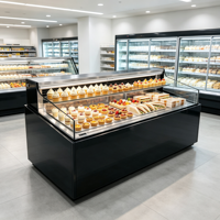 Vitrine Réfrigérée Commerciale à Température Unique, Armoire de Présentation Réfrigérée à Contrôle Numérique, Taille Personnalisée pour Salades