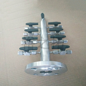 Válvula de Bola de Acero Inoxidable con Distribuidor de Fuente de Aire, Tipo Brida, Doble Fila, Piezas Neumáticas - Product Image 1