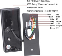 Lector de Tarjetas RFID IP65 Resistente al Agua de 12 V y 125 KHz, Lector de Tarjetas de Proximidad para Control de Acceso a Puertas Inteligentes