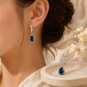Eleganti Orecchini a Goccia per Donne, Delicati Orecchini con Pietre Scintillanti, Gioielli per Uso Quotidiano e Feste, Vendita all'Ingrosso - Product Image 4