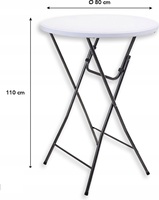 Table de bar d'extérieur en plastique HDPE, table de cocktail en HDPE pour l'extérieur