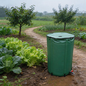Baril de collecte d'eau de pluie pliable 100L, réservoir d'eau de jardin portable avec <span class=keywords><strong>robinet</strong></span> et trop-plein - Product Image 4