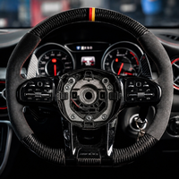 Volant en cuir en fibre de carbone forgé avec LED personnalisées pour Mercedes-Benz pour W204 W205 W211 W212 W213 toutes séries