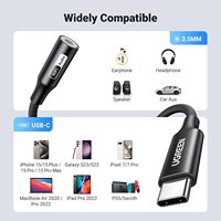 UGREEN USB C auf 3,5mm Audio Adapter, Hi-Res 32bit/384KHz USB C zu Aux Dongle HiFi Kopfhörer anschluss Kabel für iPhone