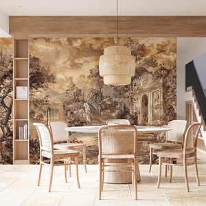 <span class=keywords><strong>Papier</strong></span> <span class=keywords><strong>peint</strong></span> imperméable de style <span class=keywords><strong>baroque</strong></span> aux tons terreux, décoration murale pour la maison, <span class=keywords><strong>papier</strong></span> <span class=keywords><strong>peint</strong></span> mural de paysage rural vintage - Product Image 3