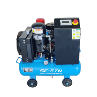 Petit compresseur d'air portable 2.2kw 7/8/10 Bar silencieux à faible bruit pompe à poussière de soufflage mobile prix d'usine moteur vis