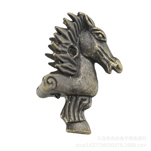 Zinc Alloy Horse <b>Head</b> Base M2 39mm European <b>Style</b> Cabinet Furniture Decor - Product Image 2