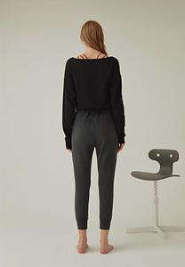 SUHE TS-004 Top de Yoga con Cuello Cruzado, Manga Larga, Asimétrico, para Mujer, Ropa Deportiva, Blanco, Negro, Gris, Gris Pizarra HN72 - Product Image 6