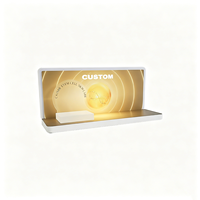 Support de présentation cosmétique lumineux en acrylique de luxe pour soins de la peau et maquillage, personnalisé et pré-assemblé