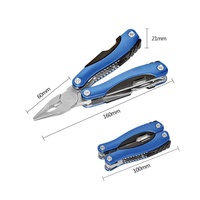 Pince multifonction pliable en acier 14 en 1, outil de sertissage métrique et impérial pour le camping et la survie